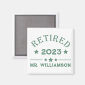 Aimant Idée cadeau de retraite personnalisée (Recto/Verso)