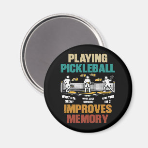 Aimant Idée cadeau drôle : jouer au pickleball améliore l