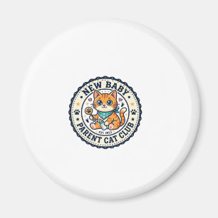 Aimant Idée cadeau nouveau bébé parent chat maman chat -