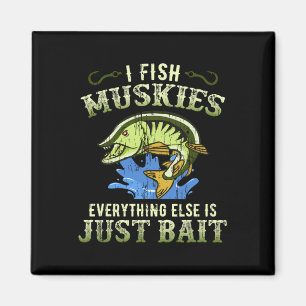 Aimant Idée cadeau pêche musky T-shirt muskie