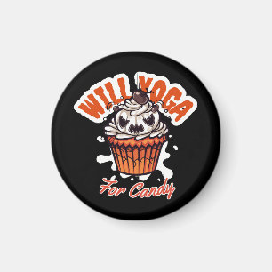 Aimant Idée de Cupcake Halloween pour le Yoga des Mamans