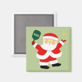 Aimant Idées cadeaux de Noël de Pickleball personnalisées (Recto/Verso)