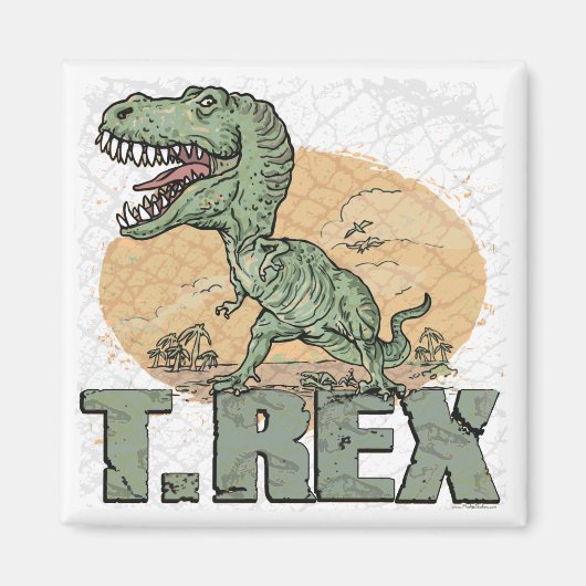 Aimant Idées cadeaux T Rex par Mudge Studios (Devant)