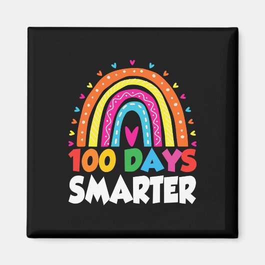 Aimant Idées pour le 100e jour d'école Enseignant 100 jou (Devant)