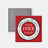 Aimant Idées Souvenir du Lycée Rouge, toutes les COULEURS (Recto/Verso)