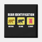 Aimant Identification de l'ours drôle (Devant)