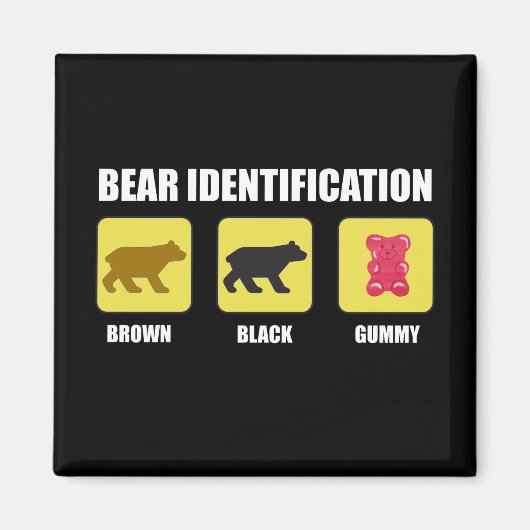 Aimant Identification de l'ours drôle (Devant)