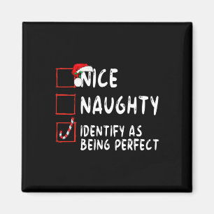Aimant Identifier Comme Parfait Drôle Naughty Nice Liste 