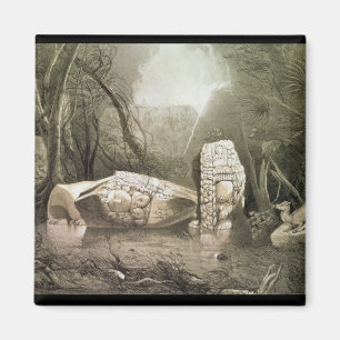 Aimant Idole maya brisée à Copan, Guatemala