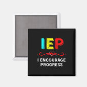 Aimant IEP I Encourager Progress Special Education School (Recto/Verso)