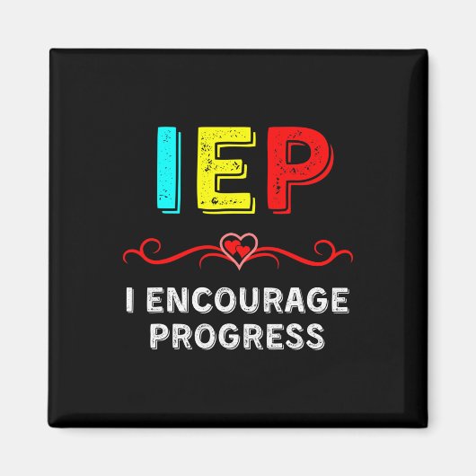 Aimant IEP I Encourager Progress Special Education School (Devant)