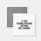 Aimant If You Change Nothing Gym Fitness Workout Motivati (Recto/Verso)