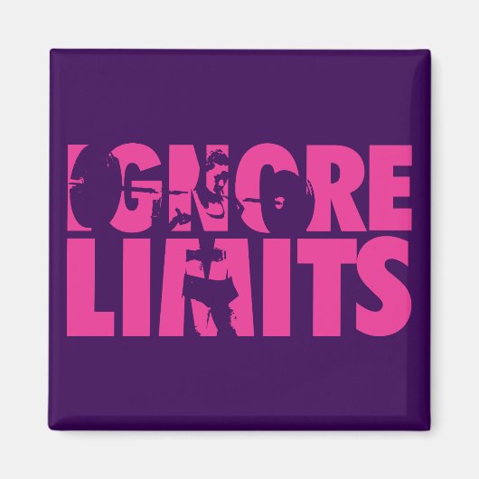 Aimant IGNORE LIMITS - Motivation de l'entraînement des f (Devant)