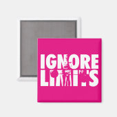 Aimant IGNORE LIMITS - Motivation pour l'haltérophilie de (Recto/Verso)
