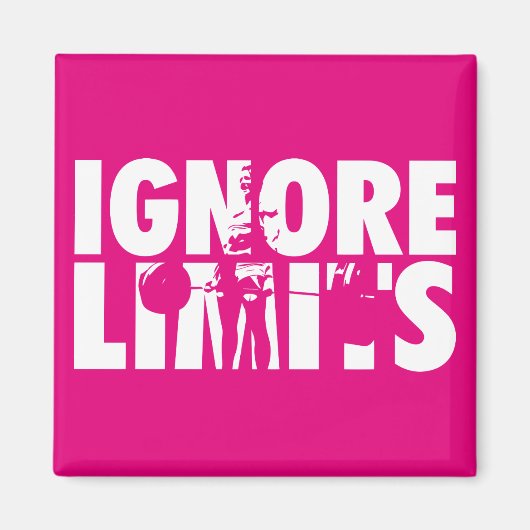 Aimant IGNORE LIMITS - Motivation pour l'haltérophilie de (Devant)
