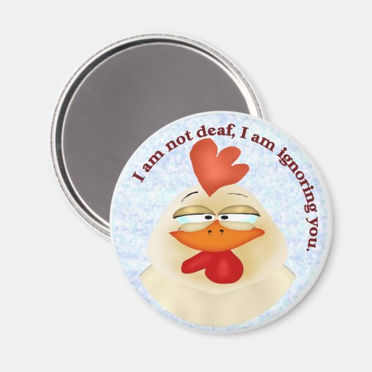 Aimant Ignorer le poulet (Recto/Verso)