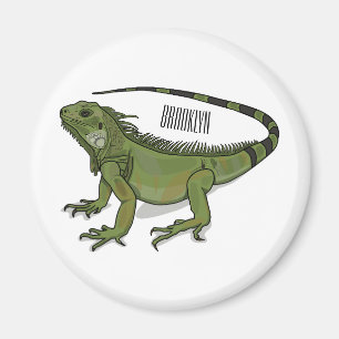 Aimant Iguana cartoon illustration