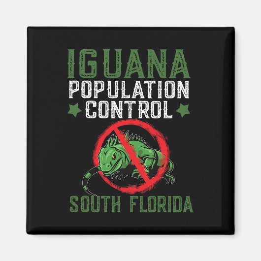 Aimant Iguana Chasse Design Pour Sud De La Floride Iguana (Devant)