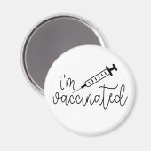 Aimant Ik ben donné. coronavaccin, coronavirus. (Recto/Verso)