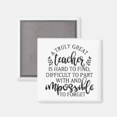 Aimant Il est difficile de trouver un professeur vraiment (Recto/Verso)