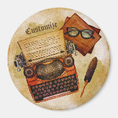 Aimant Il Est Écrit Vintage (Devant)