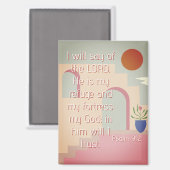 Aimant Il Est Mon Refuge Psaume 91 Bible Écriture (Recto/Verso)