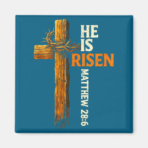 Aimant Il est ressuscité croix jésus foi chrétienne relig