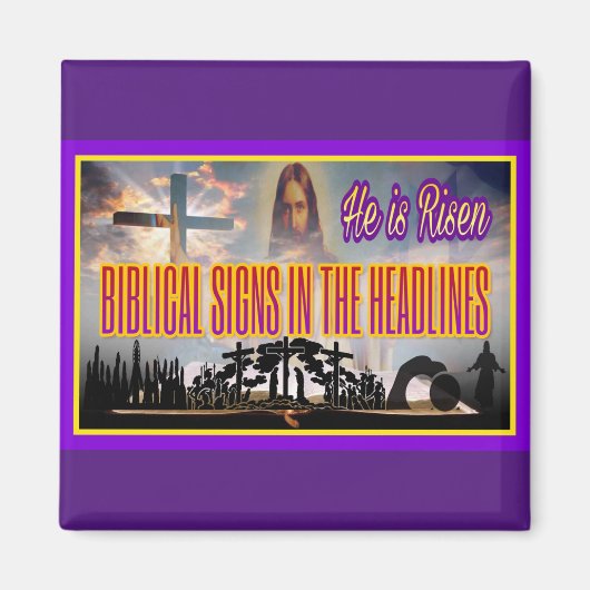 Aimant "Il est RISEN" (Devant)