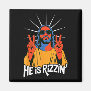 Aimant Il est Rizzin drôle Jésus Meme Humour chrétien Riz
