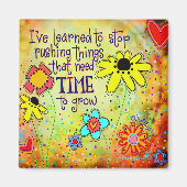 Aimant Il est temps de grandir mignon Floral Jaune Inspir (Devant)