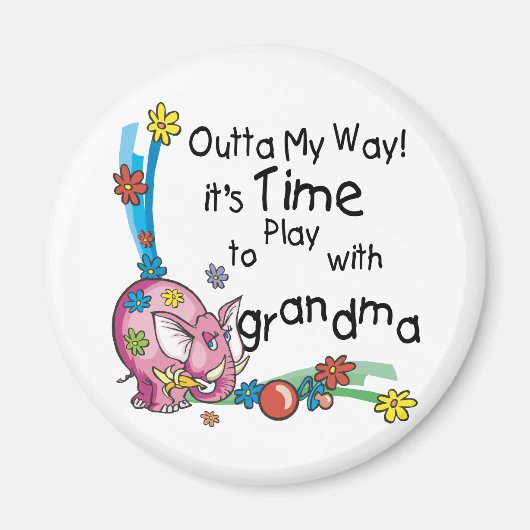 Aimant Il est temps de jouer avec grand-mère (Devant)