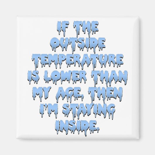 Aimant Il fait beaucoup trop froid pour sortir (Devant)