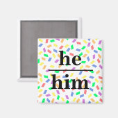 Aimant Il lui pastel arc-en-ciel arrose pronoun (Recto/Verso)