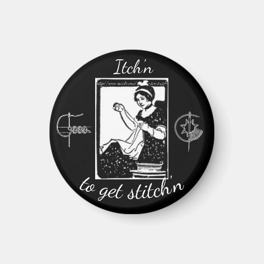 Aimant "Il ne faut pas avoir Stitch'n" (Devant)