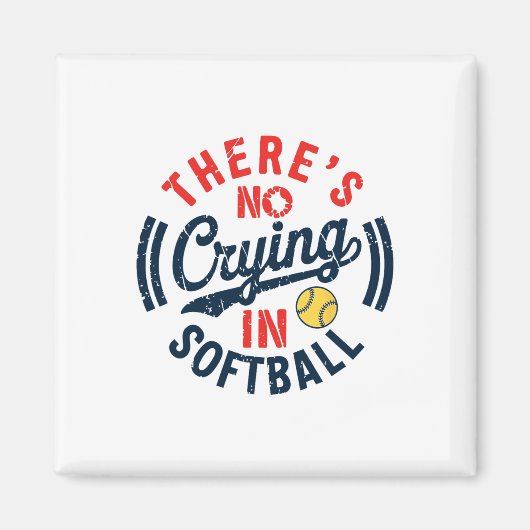 Aimant Il n'y a pas de larmes dans le jeu de softball drô (Devant)