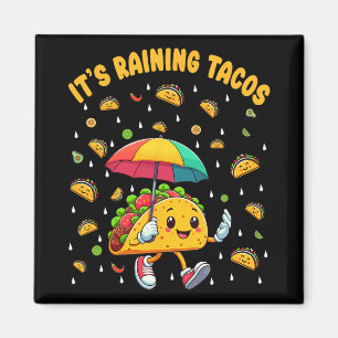 Aimant Il pleut des tacos drôle amateurs de tacos enfants