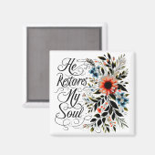 Aimant Il restaure mon âme floral (Recto/Verso)