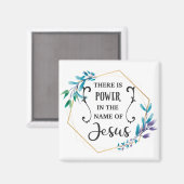 Aimant Il y a le pouvoir au nom de Jésus (Recto/Verso)