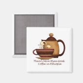 Aimant Il y a plus que du bon café en Éthiopie (Recto/Verso)