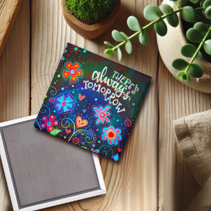 Aimant Il y a toujours demain Inspirivity Floral Pretty