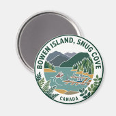 Aimant Île Bowen, baie Snug Canada (Recto/Verso)