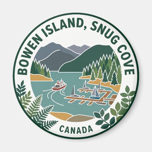 Aimant Île Bowen, baie Snug Canada (Devant)