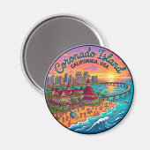 Aimant Île Coronado États-Unis (Recto/Verso)