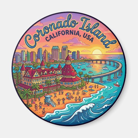 Aimant Île Coronado États-Unis (Devant)