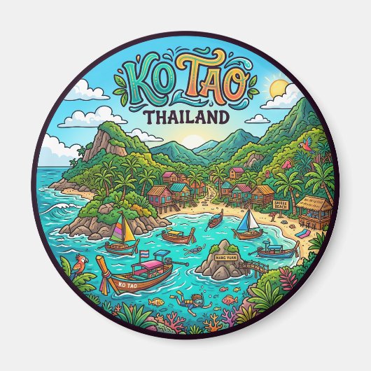 Aimant Île de Ko Tao Thaïlande (Devant)