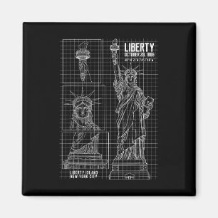 Aimant Île de la Statue de la Liberté Diagramme technique