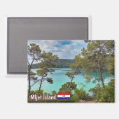 Aimant Île de Mljet en Croatie, voyage (Recto/Verso)
