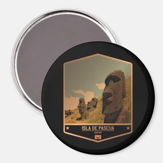 Aimant Île de Pâques (Recto/Verso)