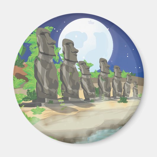 Aimant Île de Pâques Moai (Devant)