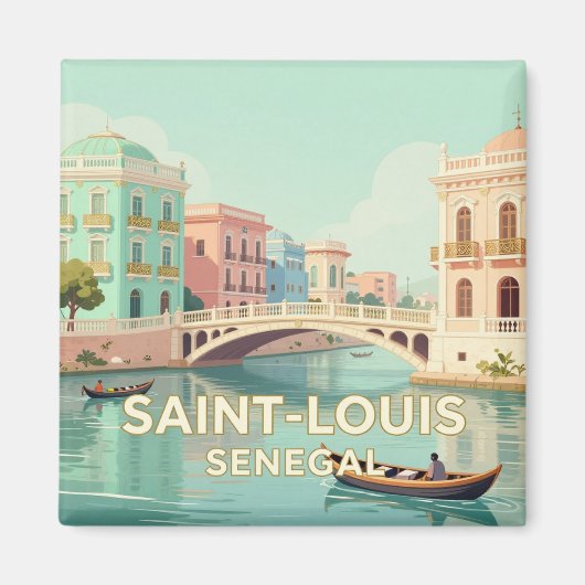 Aimant 🌊 Île de Saint-Louis du fleuve Sénégal (Devant)